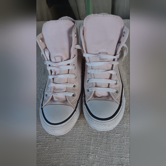 Converse Light Pink High-Top Sneakers - Picture 1 of 8